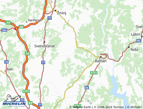 MICHELIN-Landkarte Orihi - ViaMichelin