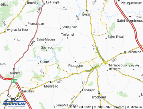 Carte MICHELIN La Ville Ogé - ViaMichelin