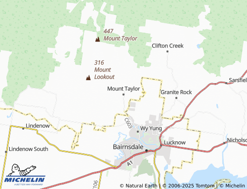 MICHELIN Mount Taylor map - ViaMichelin