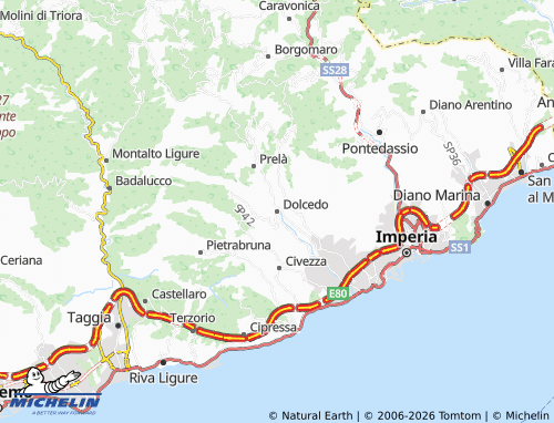 MICHELIN Dolcedo map - ViaMichelin