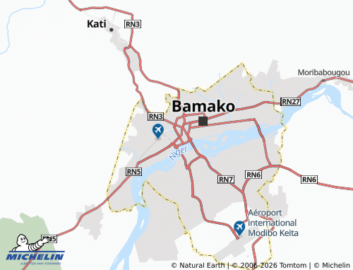 Mappa MICHELIN Bamako-Coura Bolibana - ViaMichelin