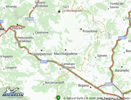 MICHELIN Macchiagodena map - ViaMichelin
