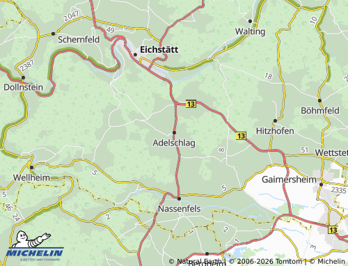 MICHELIN Adelschlag map - ViaMichelin