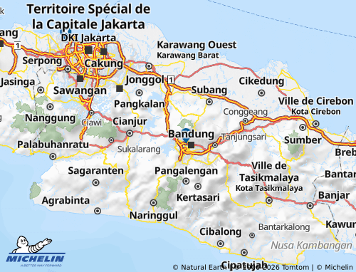 MICHELIN Bandung Barat map - ViaMichelin