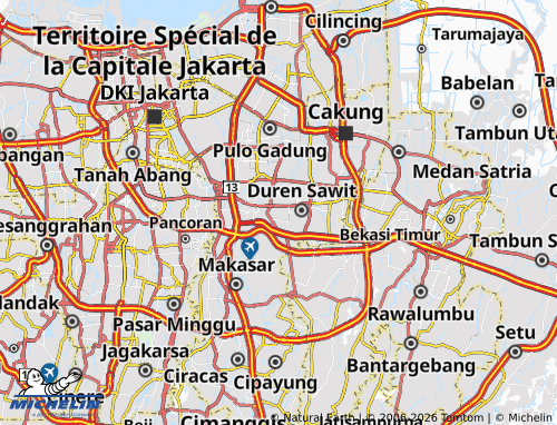 Mapa MICHELIN Pondok Bambu - ViaMichelin