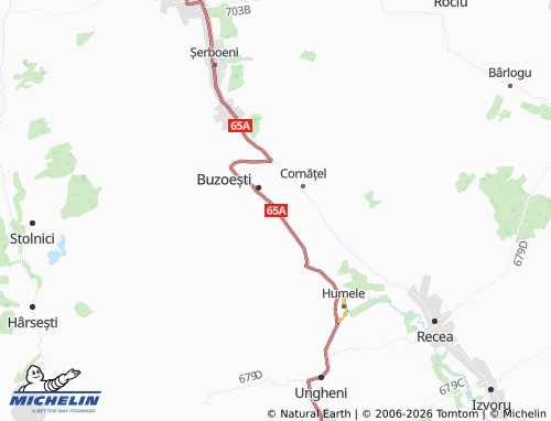 MICHELIN Curteanca map - ViaMichelin