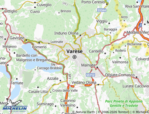 Mappa MICHELIN Varese - ViaMichelin