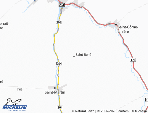 Carte MICHELIN Saint-René - ViaMichelin