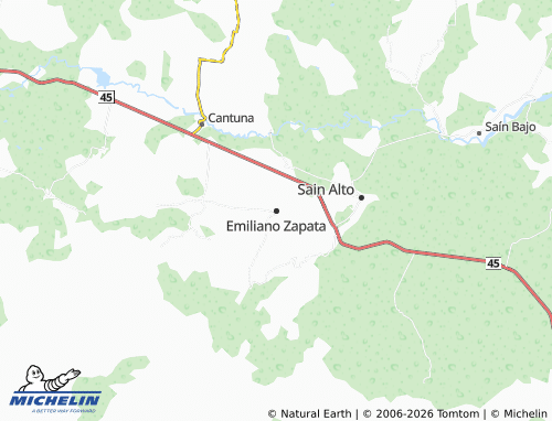 Mappa MICHELIN Emiliano Zapata - ViaMichelin