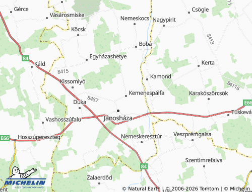 Mapa MICHELIN Kemenespálfa - ViaMichelin