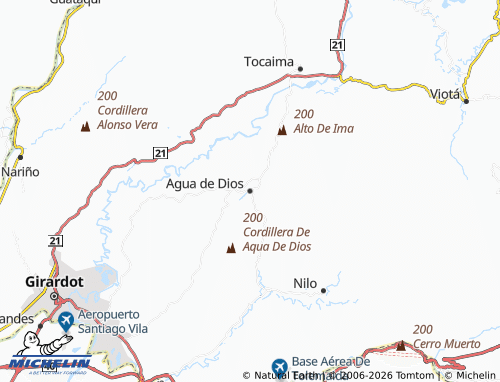 Carte MICHELIN Agua de Dios - ViaMichelin