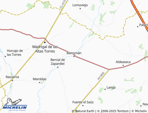 MICHELIN Barromán map - ViaMichelin