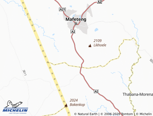 Carte MICHELIN Matsatseng - ViaMichelin