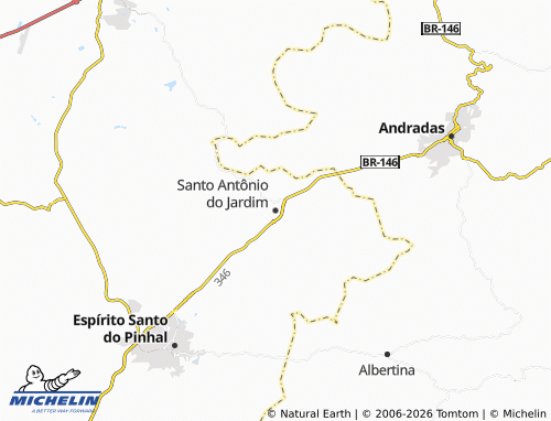 Mapa MICHELIN Santo Antônio do Jardim - ViaMichelin