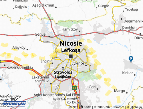 MICHELIN Lefkoşa V map - ViaMichelin
