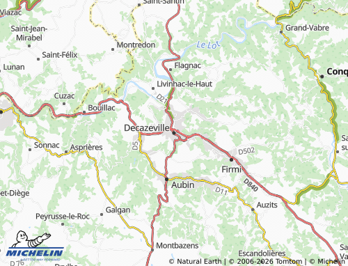 Mapa MICHELIN Decazeville - ViaMichelin