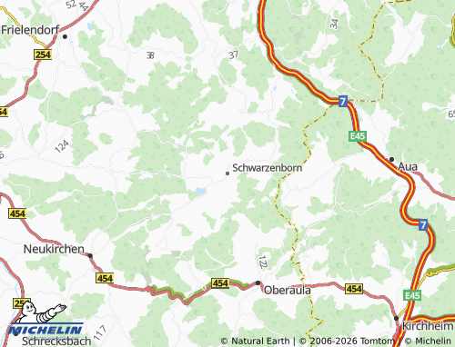 Mapa MICHELIN Schwarzenborn - ViaMichelin