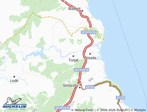 Carte MICHELIN Torpè - ViaMichelin
