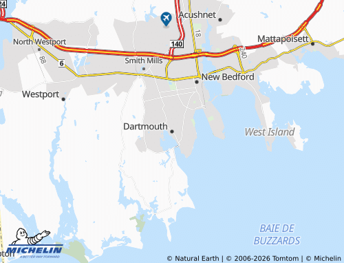 MICHELIN Dartmouth map - ViaMichelin