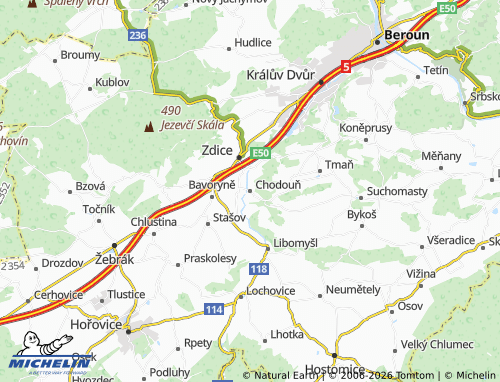 Mappa MICHELIN Chodouň - ViaMichelin