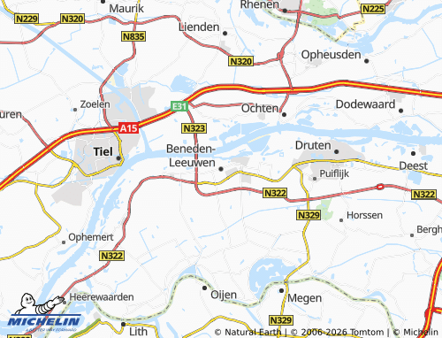Mapa MICHELIN Beneden-Leeuwen - ViaMichelin