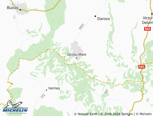 Mapa MICHELIN Sacoșu Mare - ViaMichelin