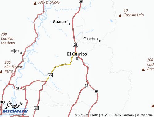 Carte MICHELIN El Cerrito - ViaMichelin