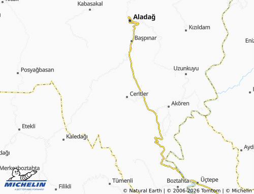 MICHELIN Ceritler map - ViaMichelin