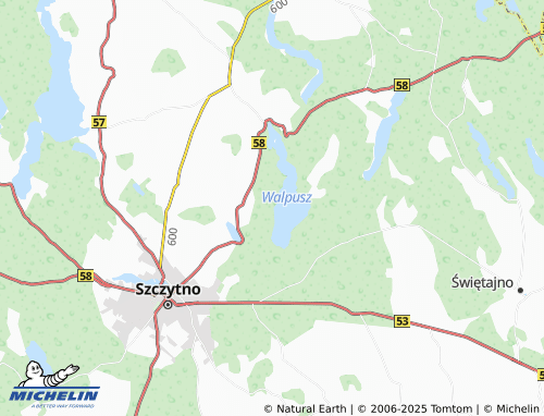 MICHELIN Wałpusz map - ViaMichelin