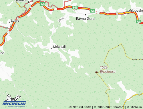 MICHELIN Begovo Razdolje map - ViaMichelin