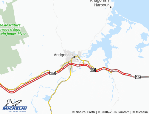 MICHELIN-Landkarte Antigonish - ViaMichelin