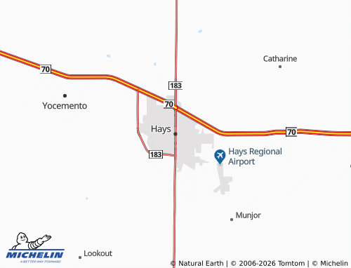 Mapa MICHELIN Hays - ViaMichelin