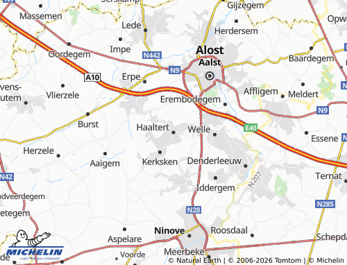 Mapa MICHELIN Haaltert - ViaMichelin