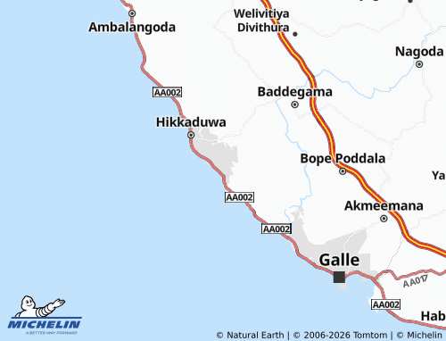 Mapa MICHELIN Gammaduwatta - ViaMichelin