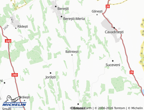 MICHELIN Balintești map - ViaMichelin