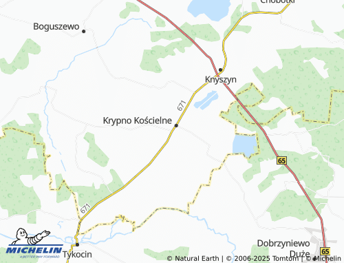 Carte MICHELIN Krypno Wielkie - ViaMichelin