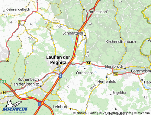 Mapa MICHELIN Neunkirchen am Sand - ViaMichelin