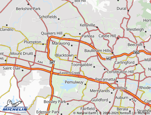 MICHELIN Blacktown map - ViaMichelin