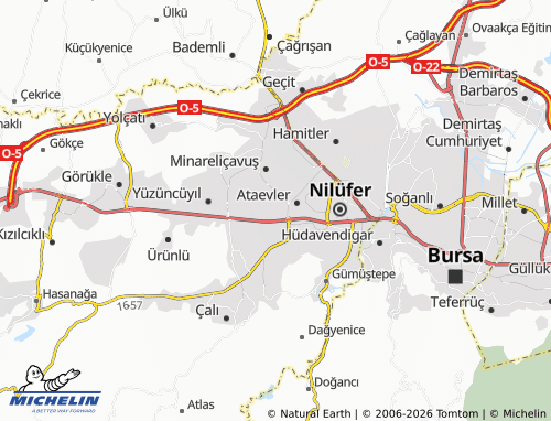 Mappa MICHELIN 23 Nisan - ViaMichelin