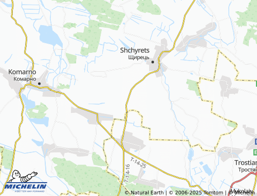 MICHELIN Humenets map - ViaMichelin