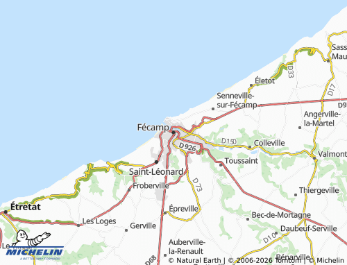 MICHELIN Fécamp map - ViaMichelin