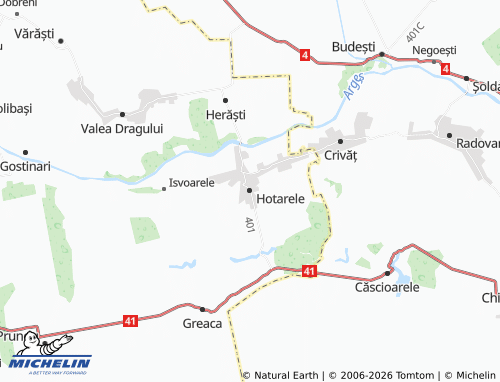 Mappa MICHELIN Hotarele - ViaMichelin