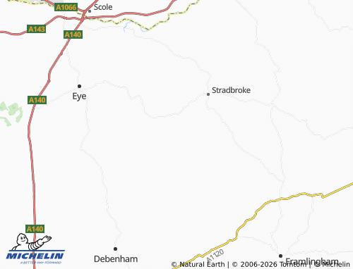 Carte MICHELIN Athelington - ViaMichelin