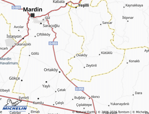 MICHELIN Ovaköy map - ViaMichelin