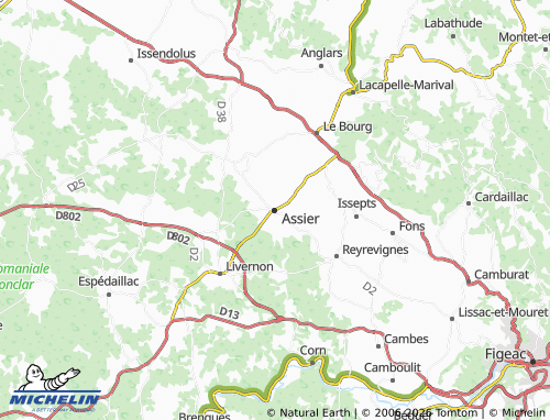 MICHELIN Assier map - ViaMichelin