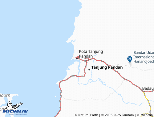 MICHELIN Kota Tanjung Pandan map - ViaMichelin