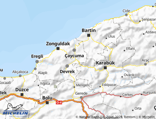 Mappa MICHELIN Gökçebey - ViaMichelin