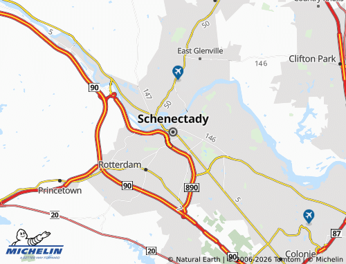 Mapa MICHELIN Schenectady - ViaMichelin