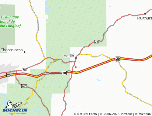 Mappa MICHELIN Heflin - ViaMichelin