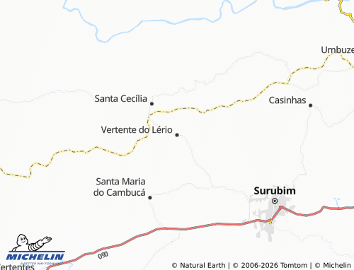 Carte MICHELIN Vertente do Lério - ViaMichelin